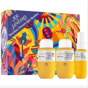 Sol De Janeiro Gift Set Box Hair Shampoo Conditioner Milky Leave Mist Spray Bum